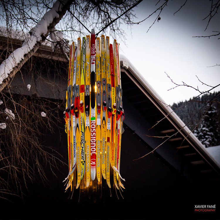 nordic ski chandelier